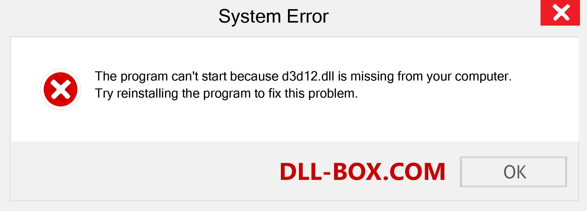 d3d12.dll file is missing?. Download for Windows 7, 8, 10 - Fix  d3d12 dll Missing Error on Windows, photos, images